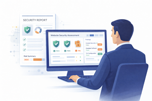 Website security assessment report for agency client delivery